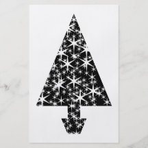 Black and White Christmas Tree Design. Custom Flyer