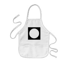 Black and White Circle, Simple Geometric Design. Aprons
