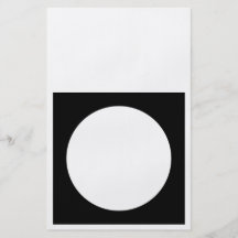 Black and White Circle, Simple Geometric Design. Flyer