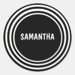 Black and White Circles Sticker