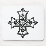 Black and White Coptic Cross mousepads