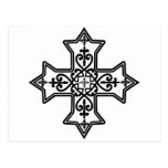 Black and White Coptic Cross Post Cards
