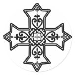 Black and White Coptic Cross stickers