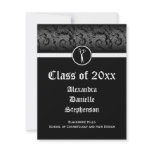 Black and White Cosmetology School Graduation Personalized Announcement