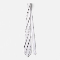 Black and White Cow Cartoon. Front. Neckties