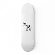 Black and White Cow Cartoon. Skate Board Decks
