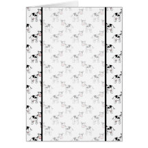 Black and White Cow Pattern. Greeting Cards