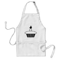 Black And White Cupcake Aprons