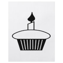 Black And White Cupcake Personalized Flyer
