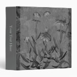 Black And White Daisies Floral Art Binder