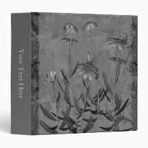 Black And White Daisies Floral Art Binder