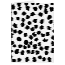 Black and White Dalmatian Print Pattern. Cards