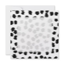 Black and White Dalmatian Print Pattern. Personalized Announcement