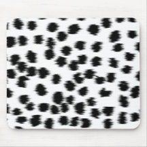 Black and White Dalmatian Print Pattern. Mouse Pads