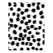 Black and White Dalmatian Print Pattern. Post Card