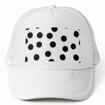 Black and White Dalmatian Spot Pattern. Trucker Hat