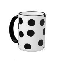 Black and White Dalmatian Spot Pattern. Coffee Mug