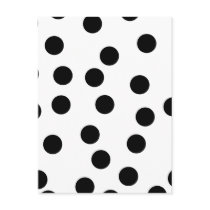 Black and White Dalmatian Spot Pattern. Postcard