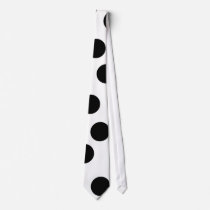 Black and White Dalmatian Spot Pattern. Neck Tie