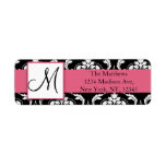 Black and White Damask Address Labels