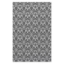 Black and White Damask Craft Paper Custom Stationery