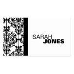Black and White Damask Elegant Business Card