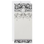 black and white damask flourish custom rack card