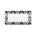 Black And White Damask Mailing Lables labels