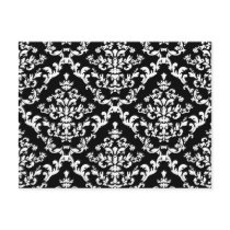 Black and White Damask Pattern Post Cards