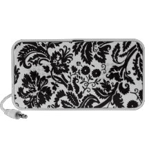 black and white damask speaker