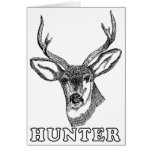 Black and White Deer Card