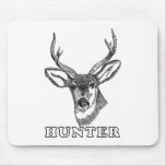 Black and White Deer Mouse Mat