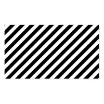 Black and White Diagonal Stripes. Business Cards