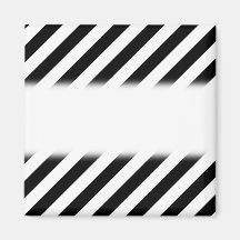 Black and White Diagonal Stripes. Refrigerator Magnets