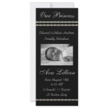 Black and White Diamonds Baby Birth Annoucements Custom Invites