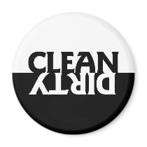 Black and White Dishwasher Magnet magnets