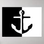 Black And White Divide Anchor Poster