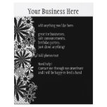 Black And White Dotted Flowers Flyer