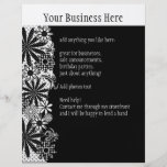Black And White Dotted Flowers Flyer