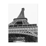 Black and White Eiffel Tower Post Card
