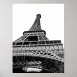 Black and White Eiffel Tower Poster posters