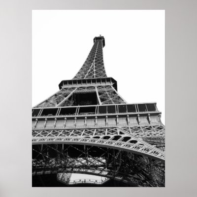 Black and White Eiffel Tower Poster by ChristyWyoming