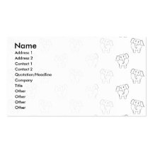 Black and White Elephant Pattern. Business Card Template