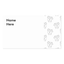 Black and White Elephant Pattern. Business Card Template