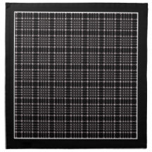 Black and White Ellipses Plaid Napkin