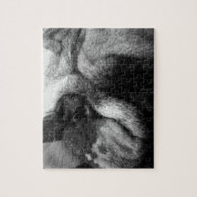Black and White English Bulldog Puppy Puzzles