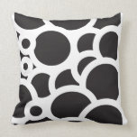 Black and white escape rounds custom pillow pillows