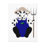 Black And White Farmer Cow Post Cards