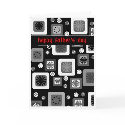 Black and white Father's Day Greeting Cards by myslewis
