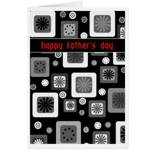 Black and white Father's Day Greeting Cards